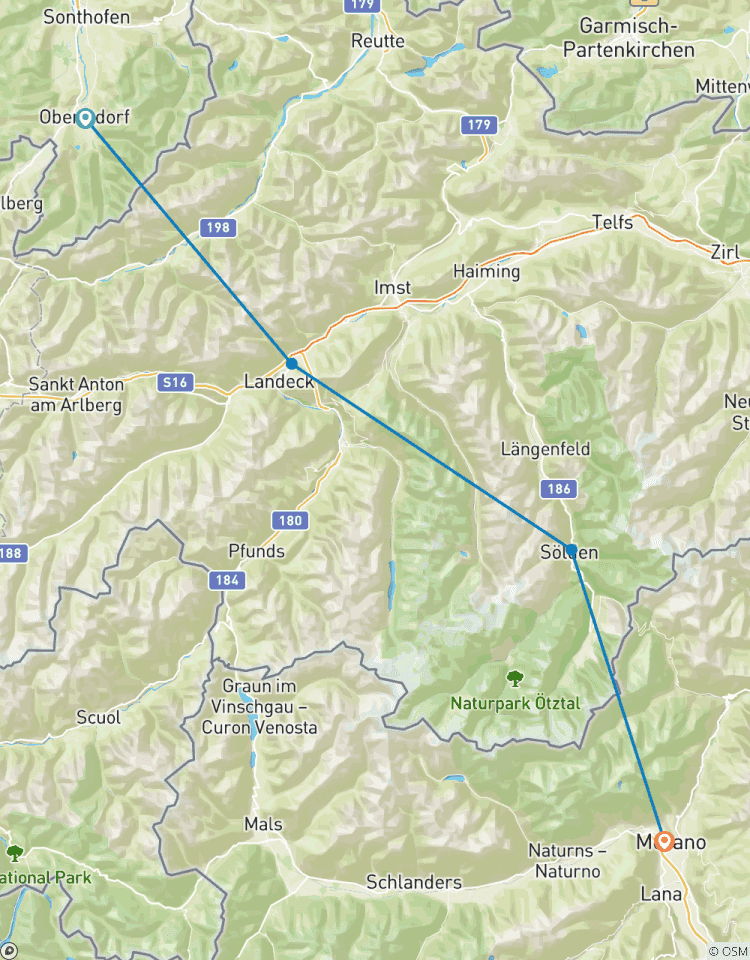 Individual Alpine Crossing Oberstdorf - Merano with Hotel Comfort Tour