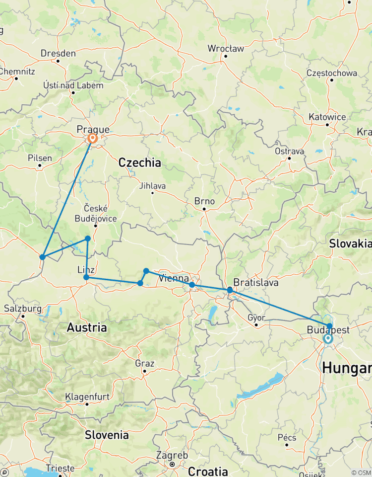 Danube EEntdecker & Budapest mit Prag Rundreise