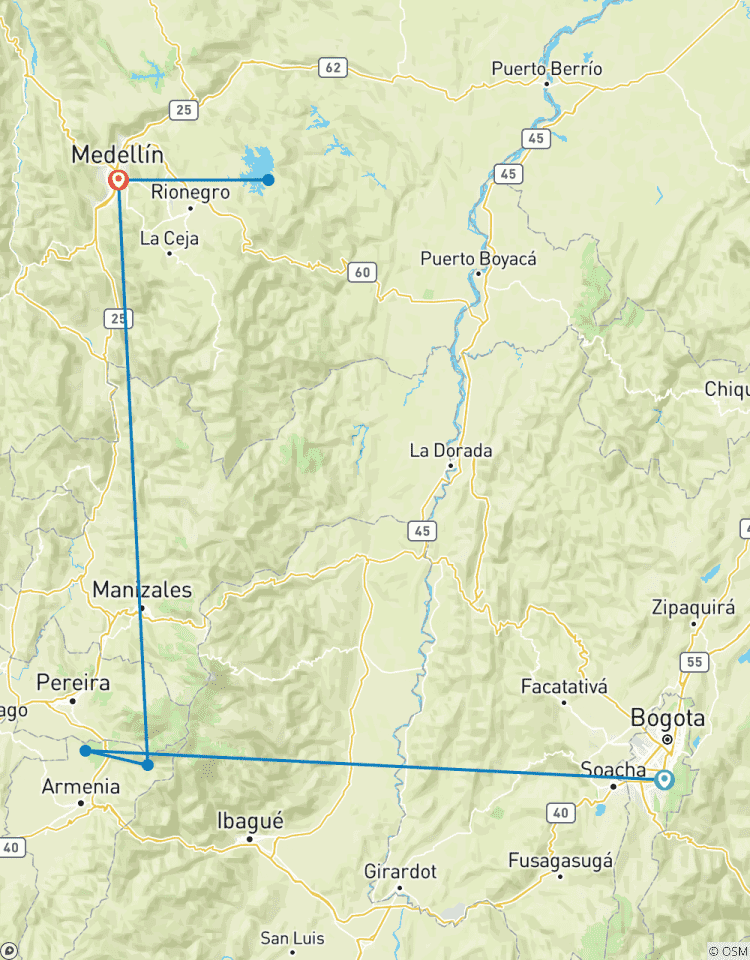 8 Tage durch Bogota, Eje cafetero und Medellín Rundreise