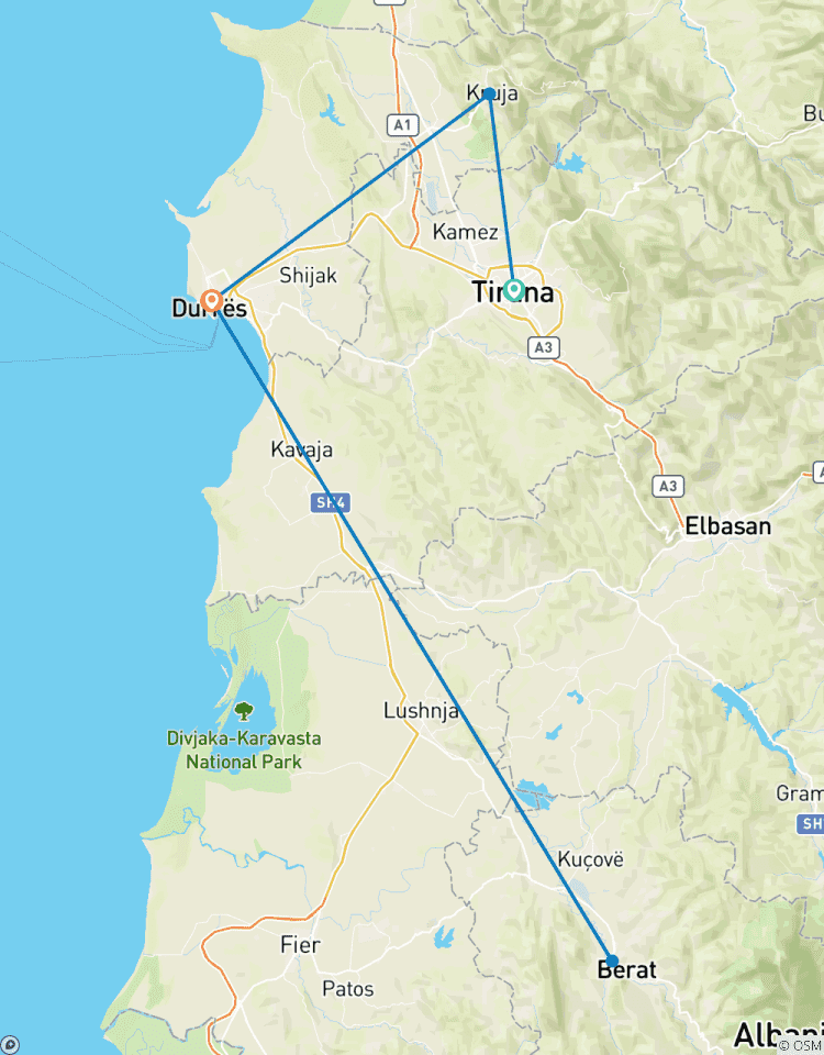 Circuito Excursión Privada de 2 días Albania Escapada Destacada: Tirana, Kruja y Berat Experiencia Durres
