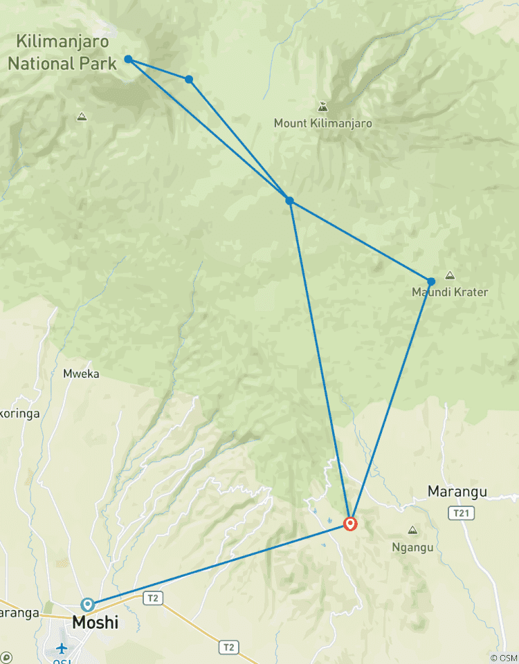 6 jours d\'ascension du Kilimandjaro - Route de Marangu circuit