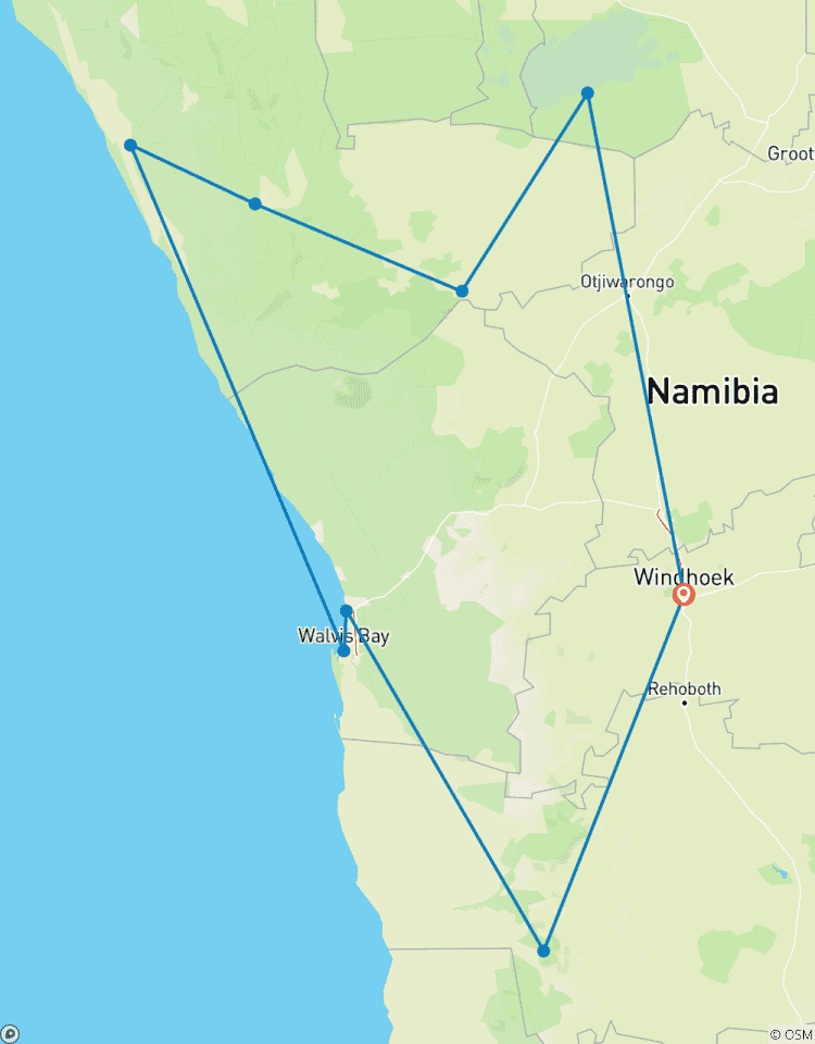 Die Seele von Namibia: Flugsafari, Sand und Sternenhimmel 12 Tage) Rundreise