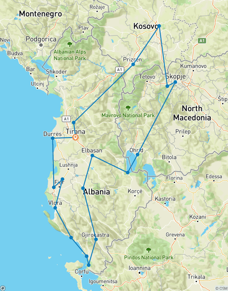 Circuito Perlas de Albania Macedonia del Norte y Kosovo en 9 días