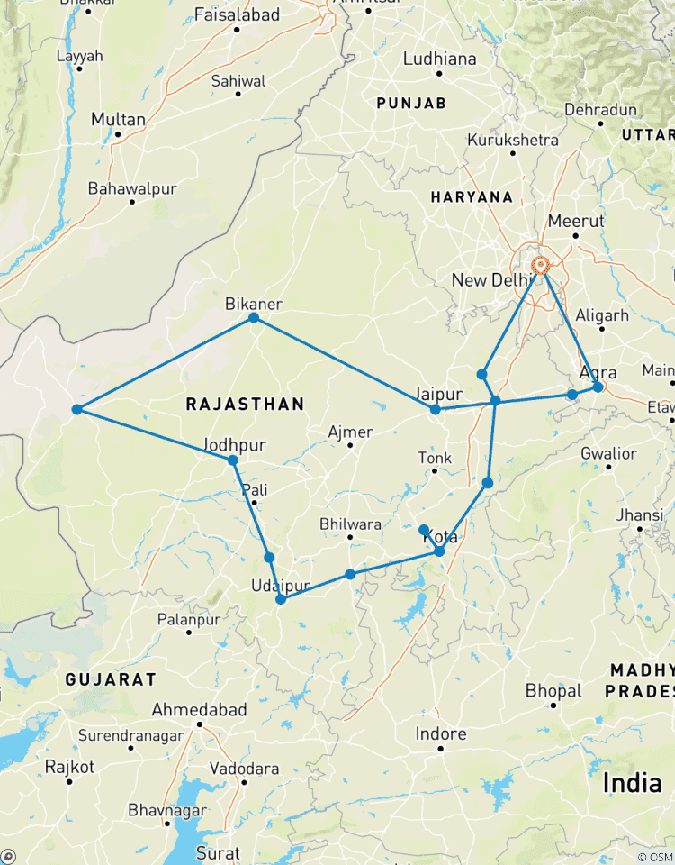 Rajasthan Wildlife & Erfgoed Tour met Taj 16 Dagen | 15 Nachten-rondreis