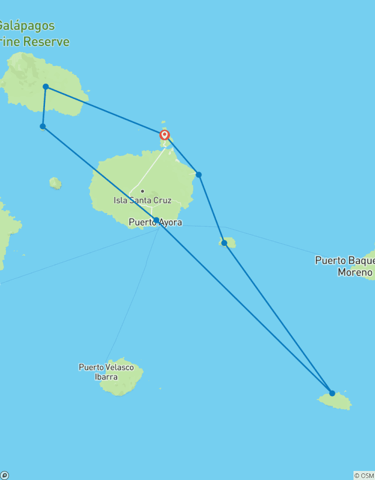 Galapagos Angel - 8 Tage Reiseroute A Rundreise