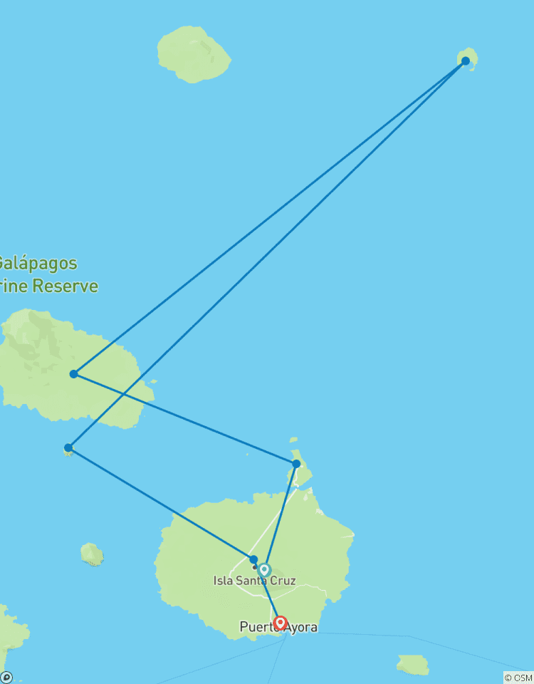 Galapagos Angel - 5 Tage Reiseroute A Rundreise