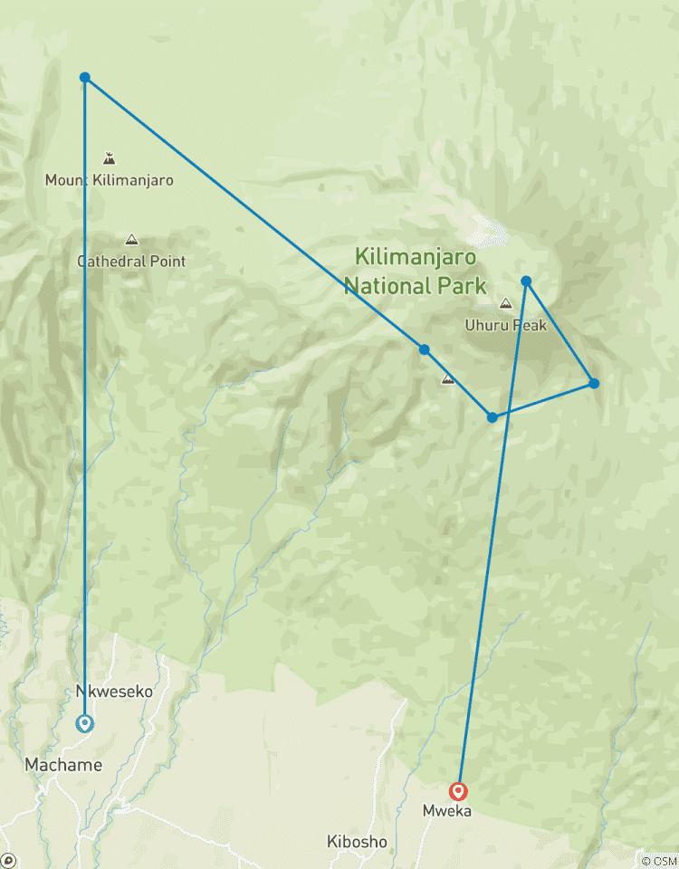 Circuito Ruta Machame de 7 días