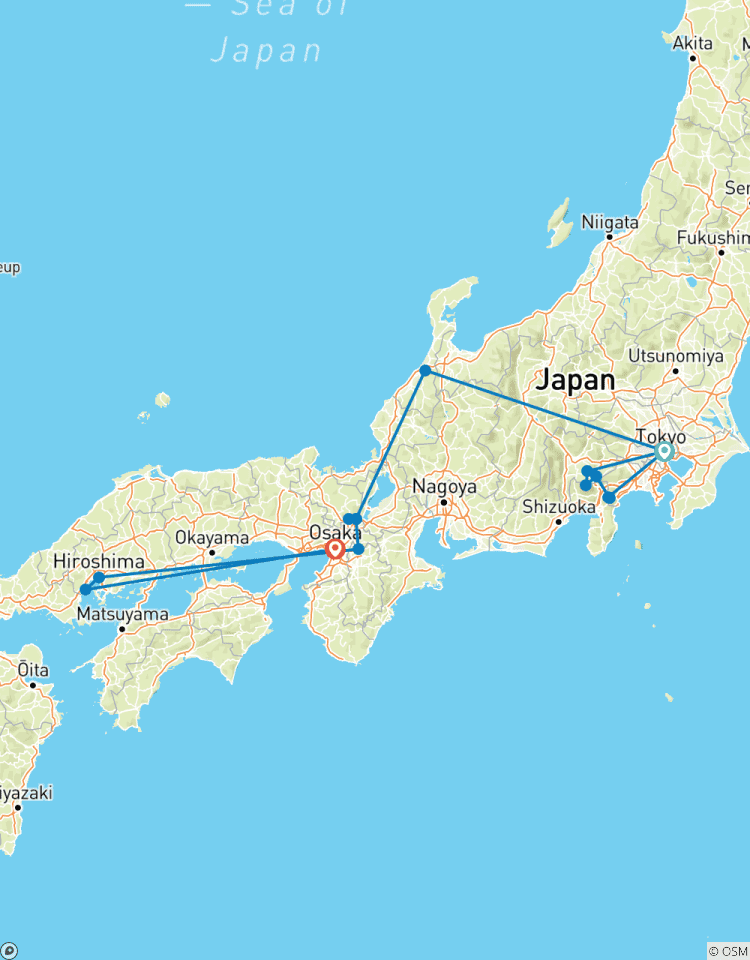 13 jours Spectaculaire Japon de Honshu(Privé avec guide et chauffeur) circuit