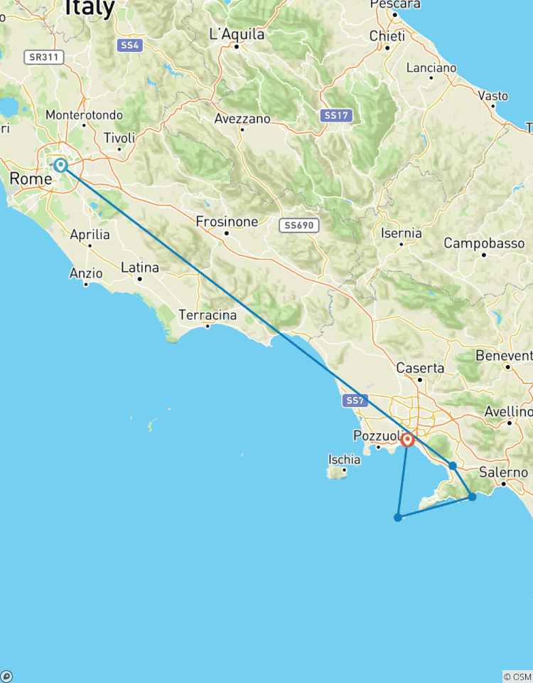 7 Day Rome, Naples and the Amalfi coast Tour
