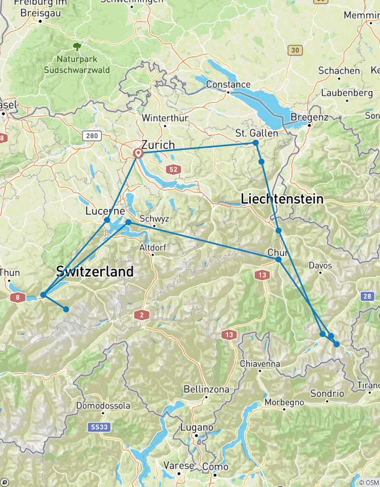 Highlights of Switzerland - 6 days Tour