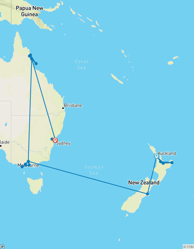 Essential New Zealand & Australia with Flights Tour