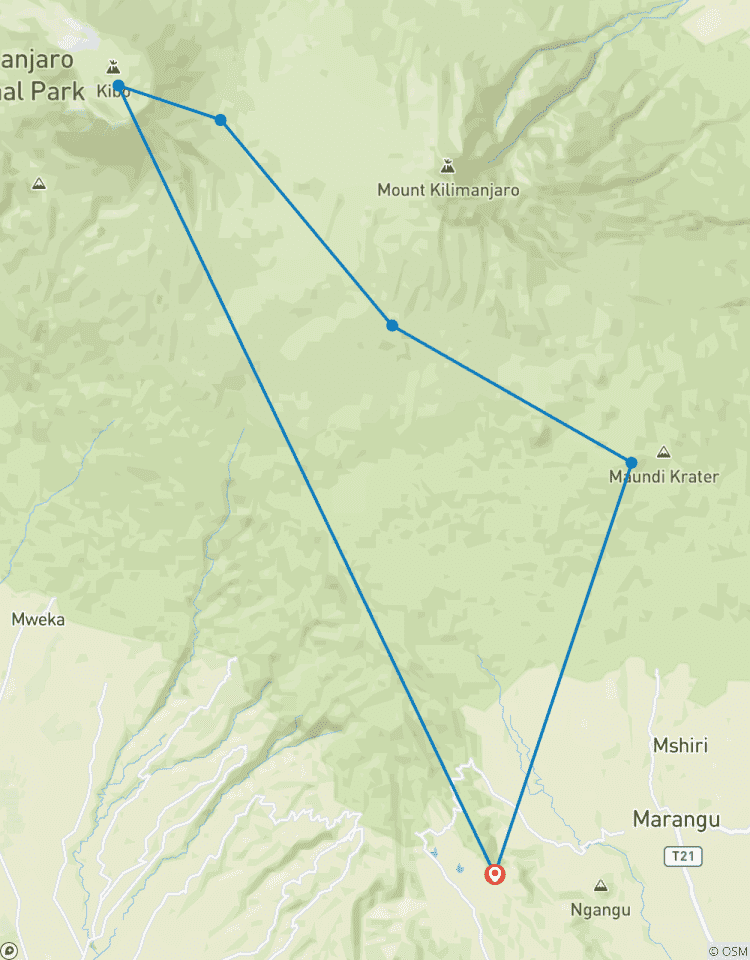 6-daagse Marangu Route-rondreis