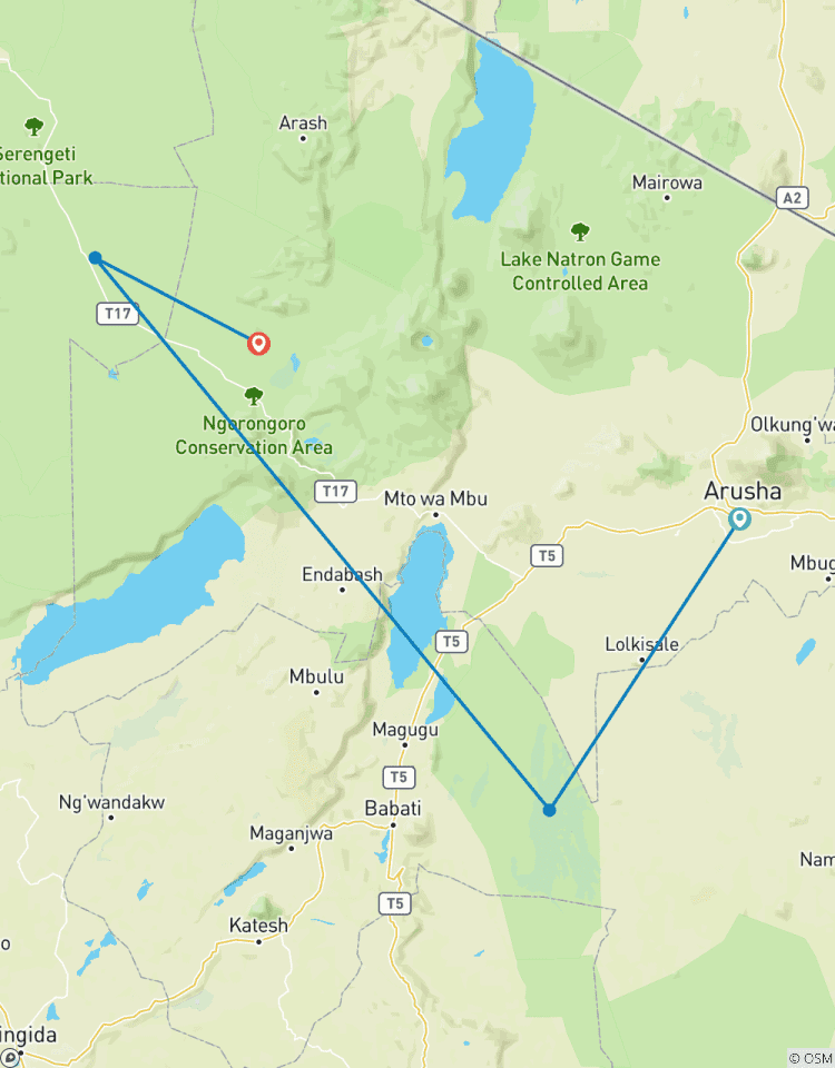 Circuito Safari de 4 días a Tarangire, Serengeti y Ngorongoro