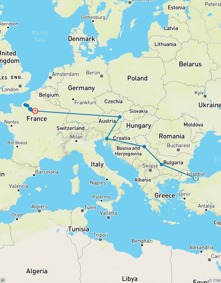 Croisière et rail : Istanbul à Paris (2026) (Istanbul à Paris, 2026) circuit
