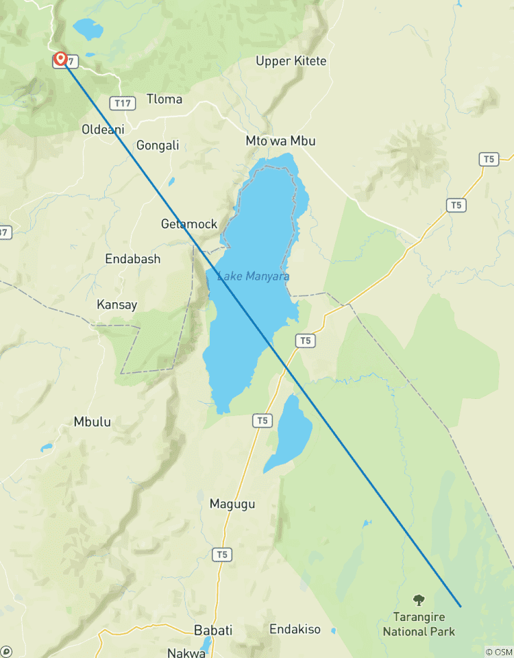 Circuito Safari de 2 días a Tarangire y el cráter del Ngorongoro