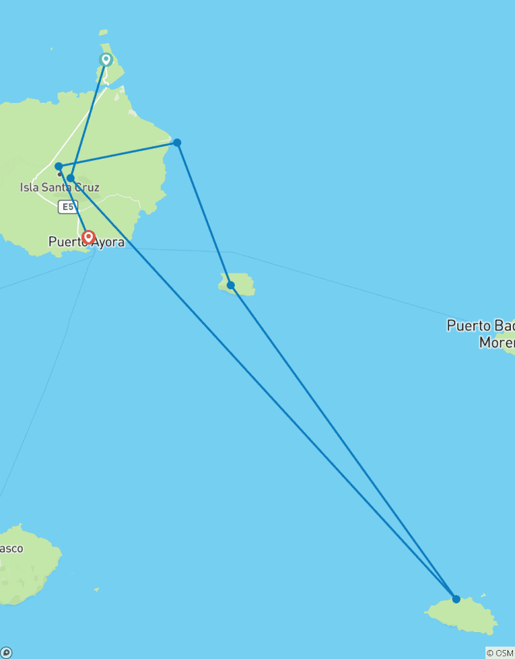 Galapagos Angel - 4 Tage Reiseroute A Rundreise