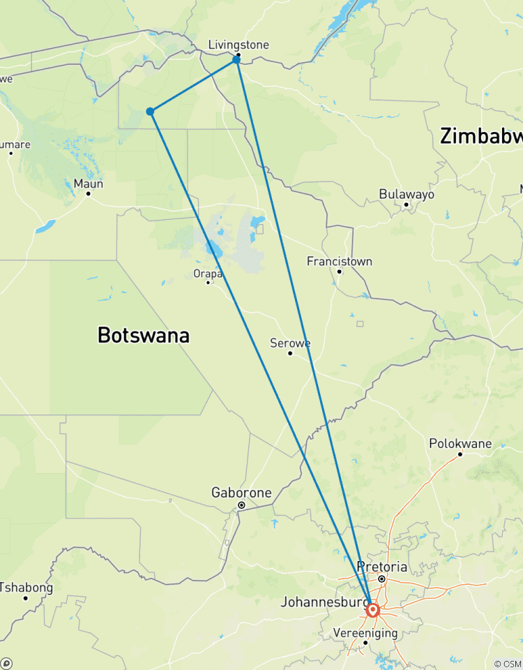 Victoria Falls & Chobe 5 Tage & 4 Nächte Entdecker-Safari inkl. Flüge zwischen den Touren Rundreise