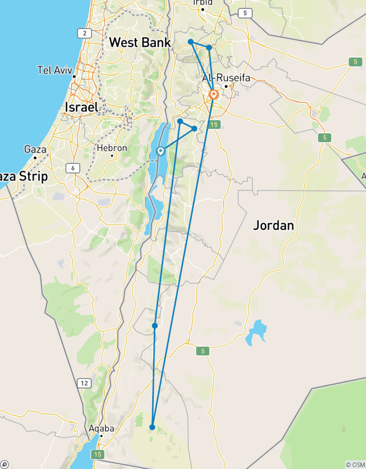 \"Sites sacrés et merveilles antiques : Jordanie en 6 jours\" circuit