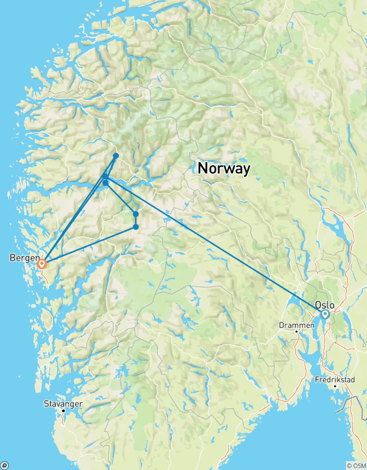 Oslo to Bergen - 7 days Tour