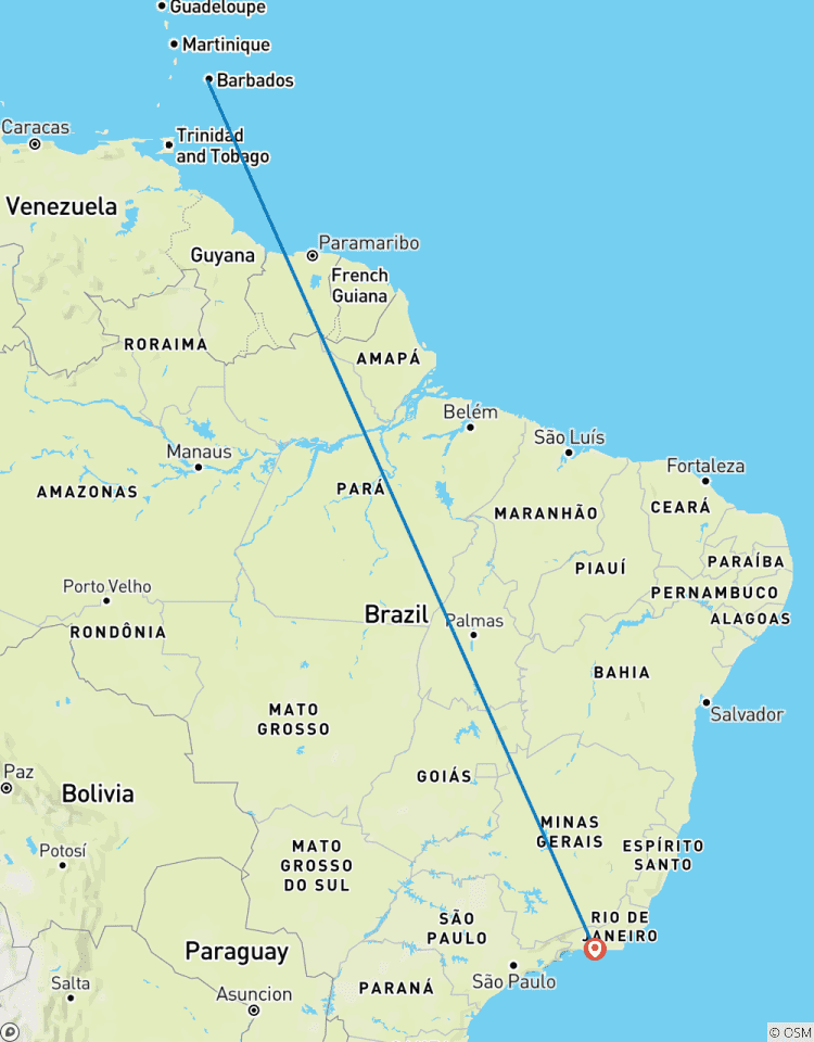 Wellness Retreat: Barbados to Rio de Janeiro Tour