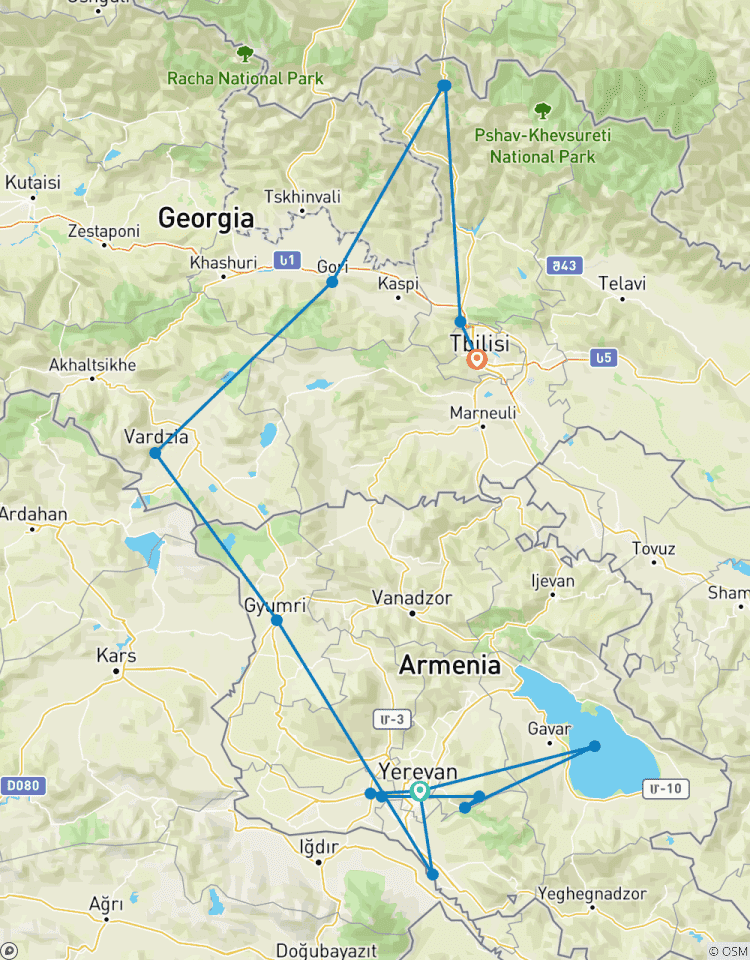 Armenië en Georgië: Heilige valleien, tijdloze bergtoppen en culturele schatten-rondreis