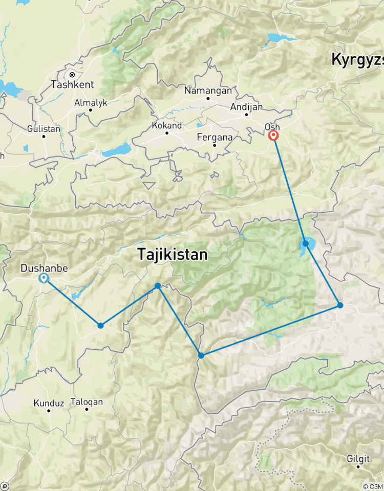 Pamir snelweg tour: Dushanbe naar Osh Overland Avontuur door Tadzjikistan & Kirgizië-rondreis