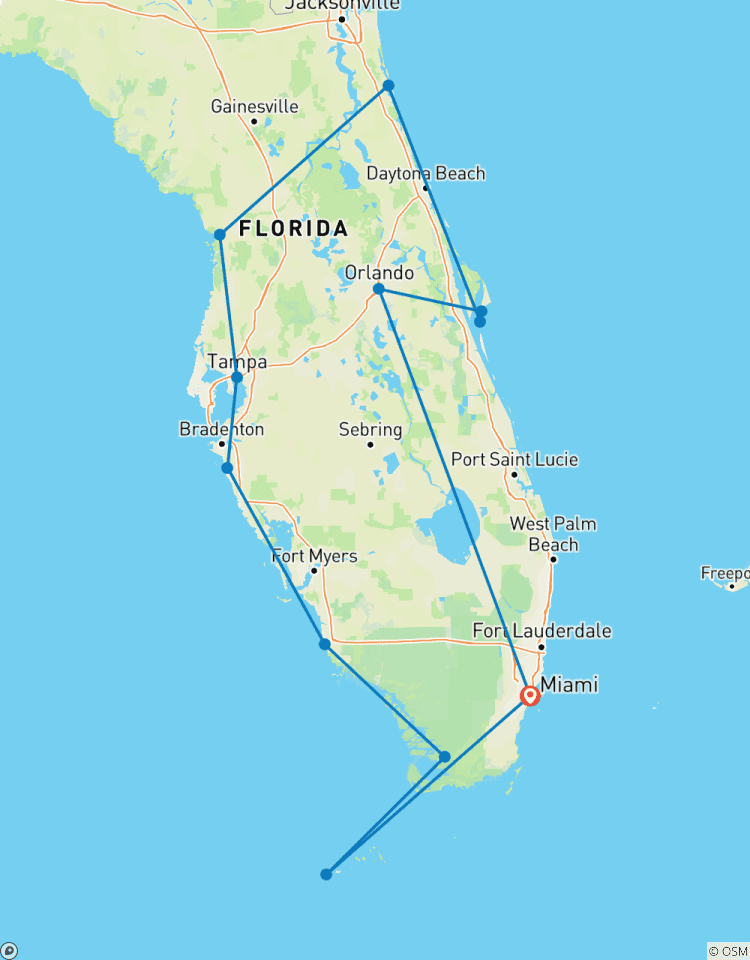 Sonnenschein in Florida: Von Miami bis Key West Rundreise