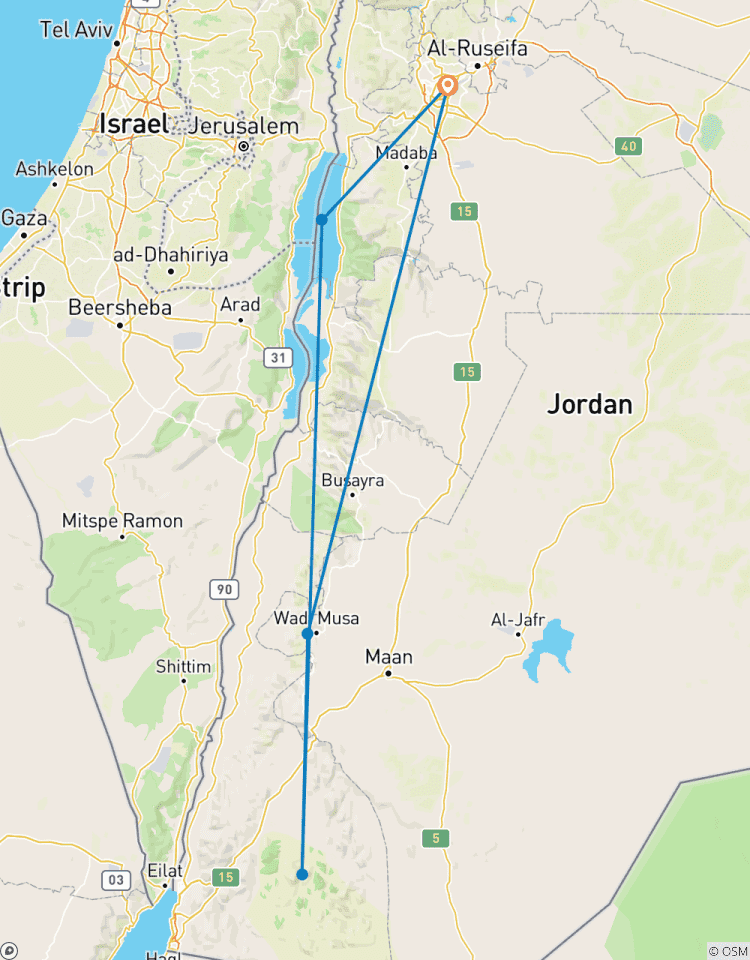 Merveilles de la Jordanie : Pétra, Wadi Rum et la mer Morte (circuit de 4 jours) circuit
