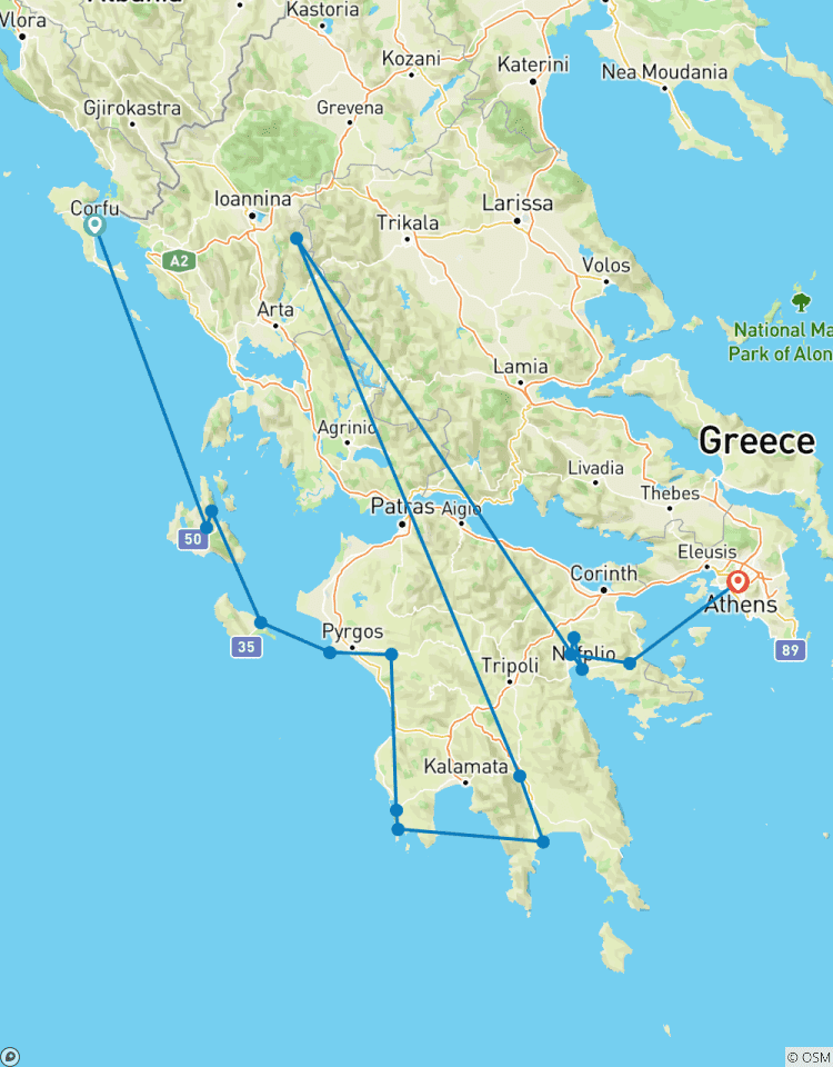 Peloponnese Cruise 2026 Tour