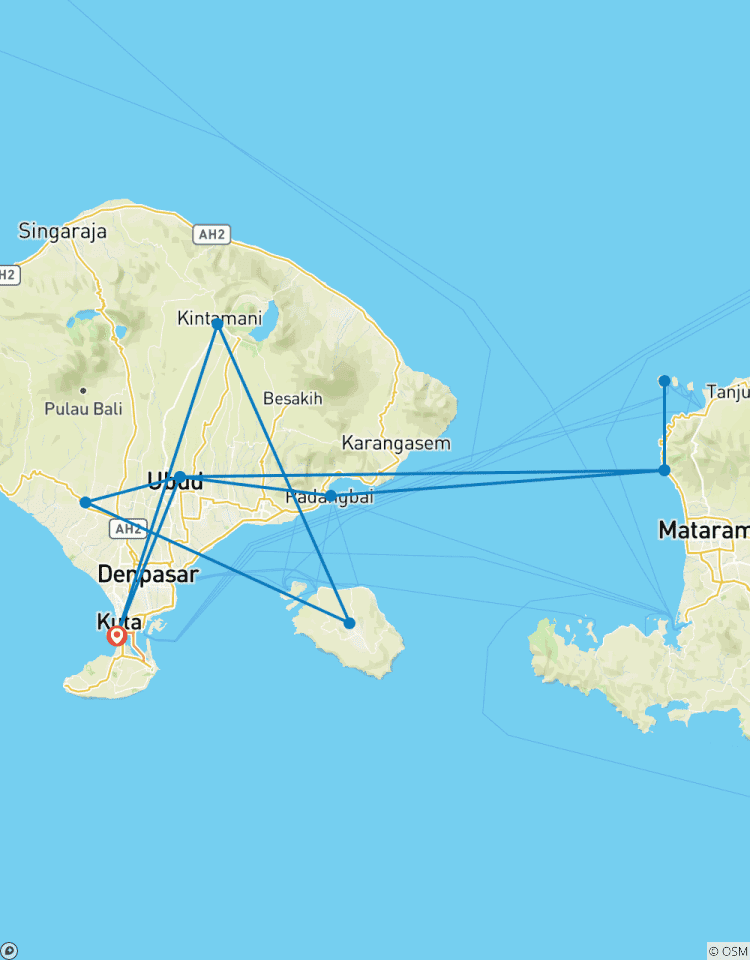 Circuito De Bali a Gili Lombok: Un viaje de 8 días de belleza y aventura