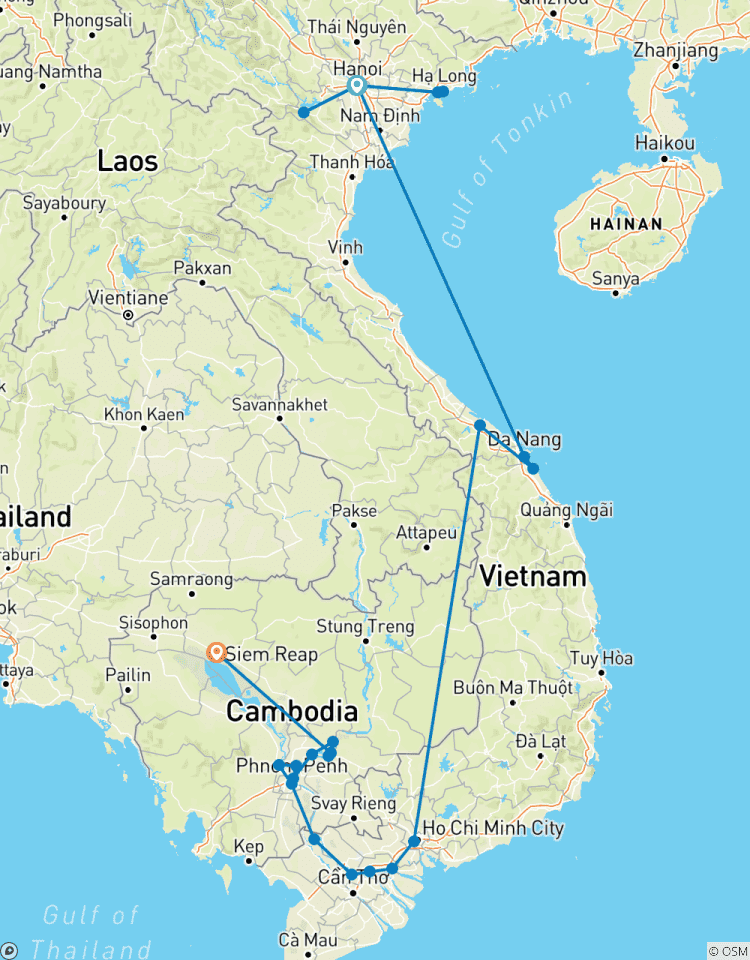 Circuito Gran Ruta de Vietnam y Camboya Hanói → Siem Reap (2027)