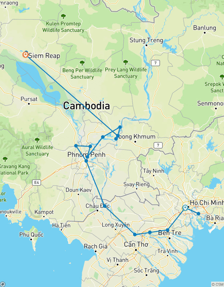 Vietnam und Kambodscha Highlights Ho Chi Minh Stadt → Siem Reap (2027) Rundreise