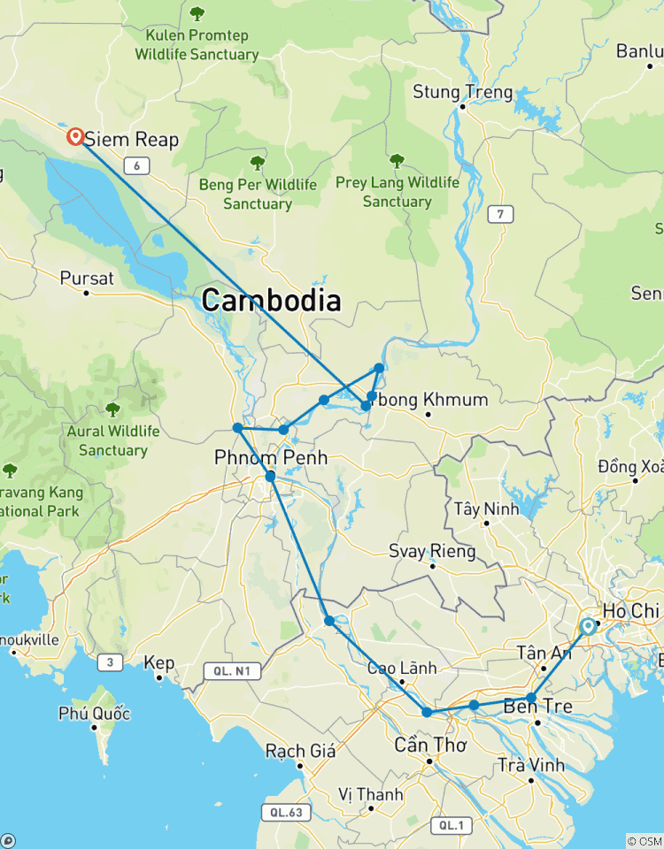 Circuito Espiritual Camboya y Vietnam Ciudad Ho Chi Minh → Siem Reap (2027)