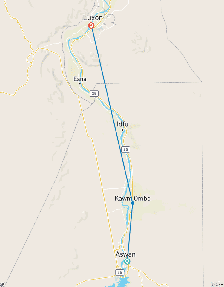 Circuito Crucero por el Nilo MS Nile Style - Viaje de lujo de 4 días de Asuán a Luxor