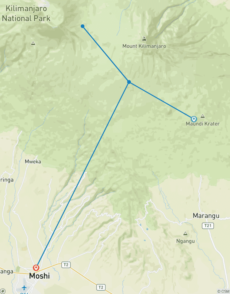 6 Tage Kilimandscharo-Besteigung über die Marangu-Route Rundreise