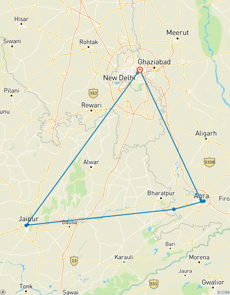 Circuito Excursión en grupo de 6 días con todo incluido al Triángulo de Oro de Delhi, Agra y Jaipur