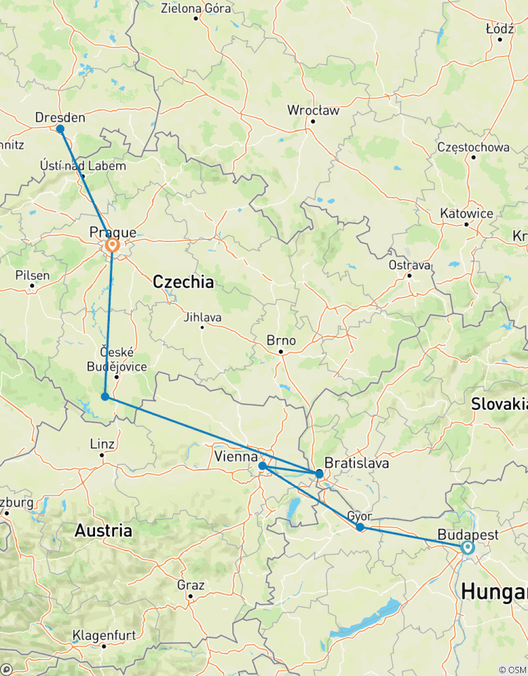 Easy Pace Budapest, Vienne & Prague (Classique) circuit