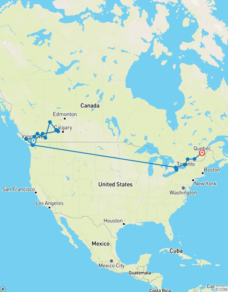 Spektakuläre Rocky Mountains & Das Beste aus dem Osten Rundreise