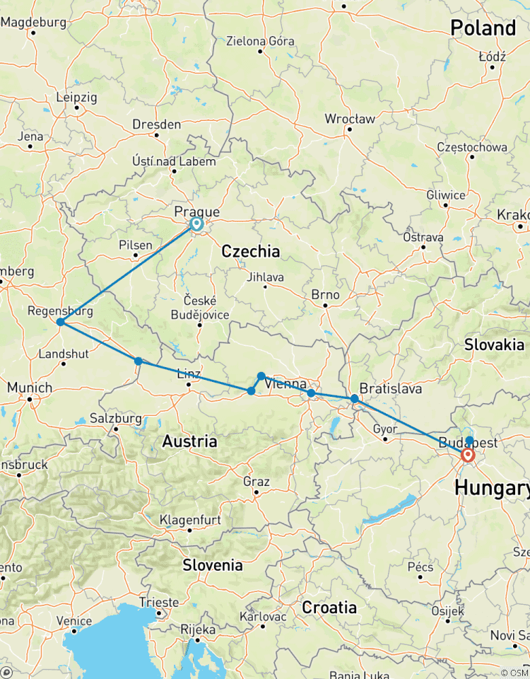 Classic Prague & Danube Delights (20 destinations) Tour