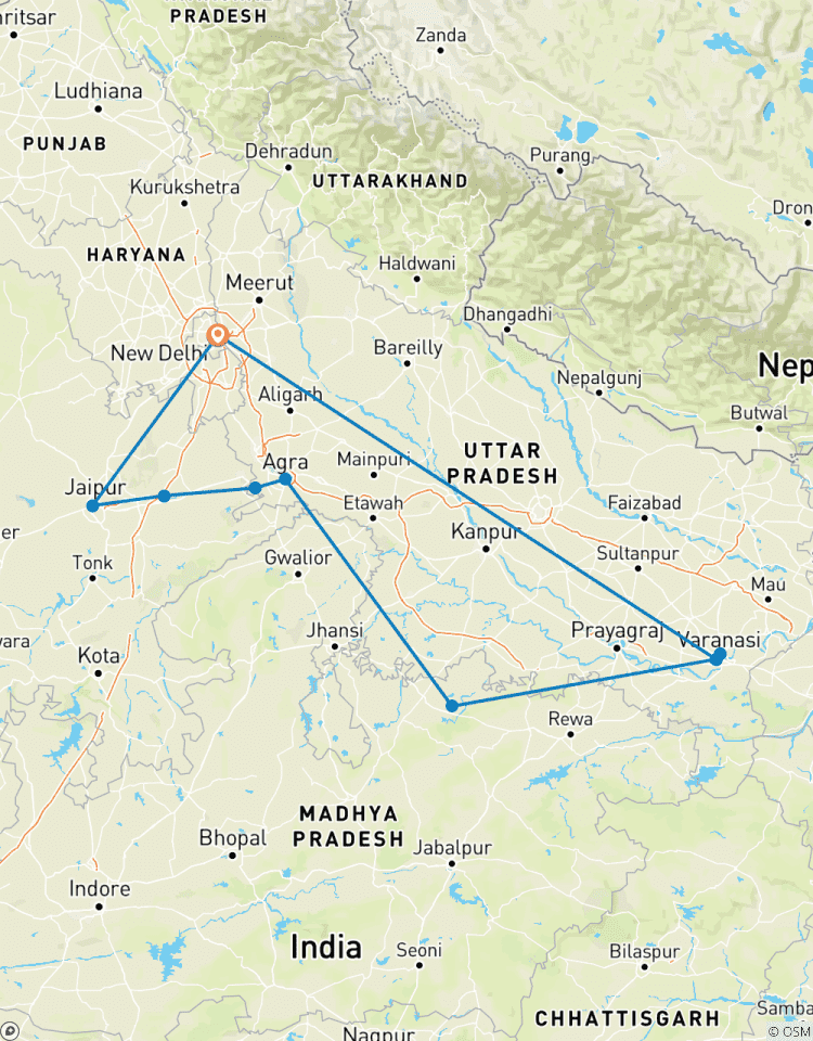 Private 10-Day Golden Triangle, Khajuraho Temples & Varanasi Tour: Delhi, Jaipur, Agra, Taj Mahal & Ganges Spiritual Journey Tour