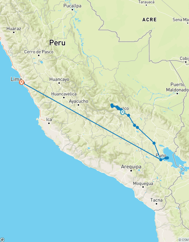 Circuit de 8 jours : Lima, Cusco, Machu Picchu et Puno - Vols intérieurs et train touristique inclus circuit
