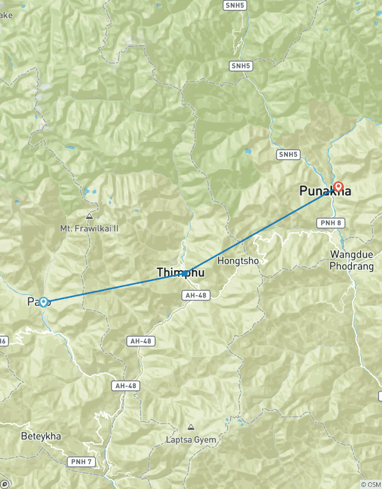 Circuit de 6 jours au Bhoutan : Découverte de Thimphu, Punakha et Paro circuit