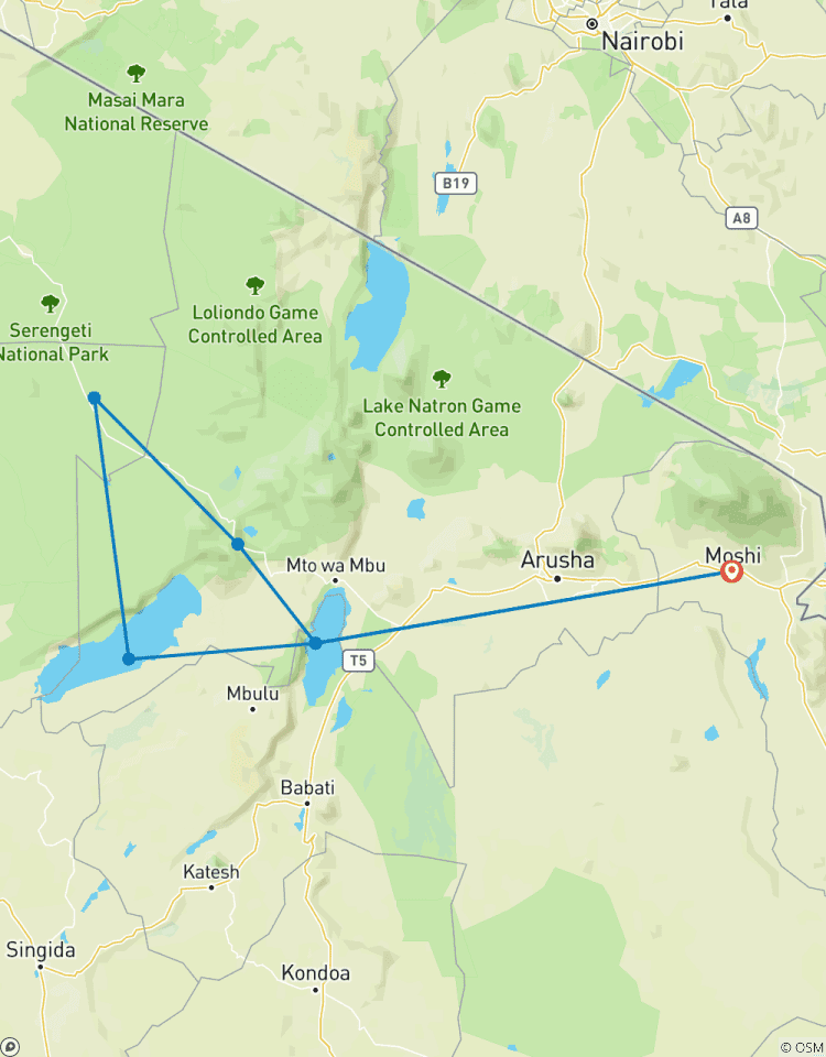 8 jours de safari en Tanzanie circuit