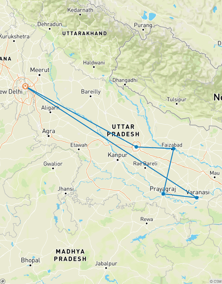 Private 8-Days North India Spiritual & Heritage Tour: Varanasi, Ayodhya, Prayagraj, Lucknow & Delhi Tour