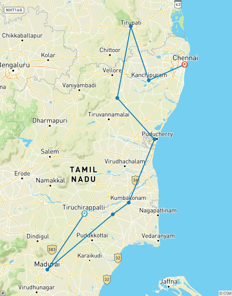 Private 9-Day South India Temple Tour: Madurai, Tanjore, Tirupati, Rameswaram & Pondicherry Spiritual Journey Tour