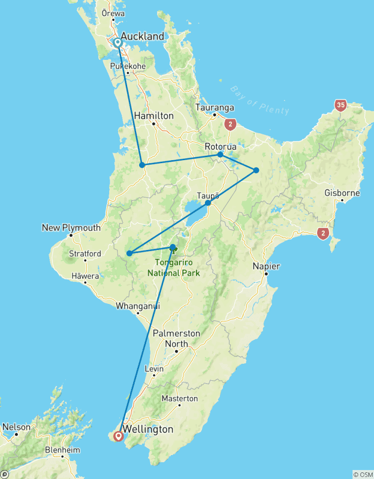 9-Day Pukeko Select: The Essential North Island New Zealand Journey (Auckland to Wellington) Tour
