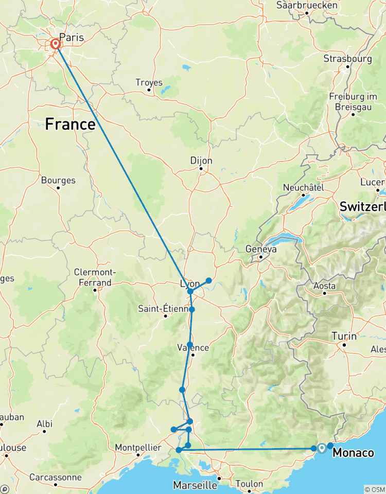 Nice to Paris & Sensations of Lyon and Provence 2026|2027 Tour