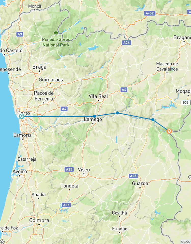 Circuito VALLE DEL DOURO CON MADRID I Oporto - Vega de Terrón-Madrid (6 días). Crucero MS Douro