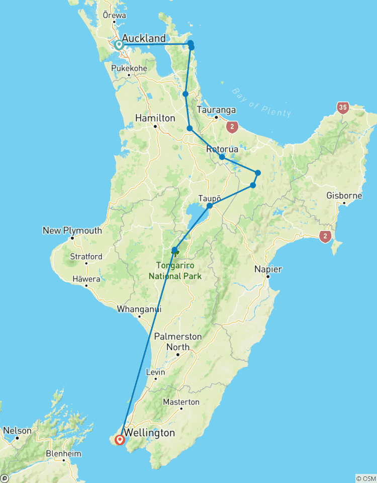 10-Day Hihi Adventure: The Ultimate North Island New Zealand Tour (Auckland to Wellington) Tour
