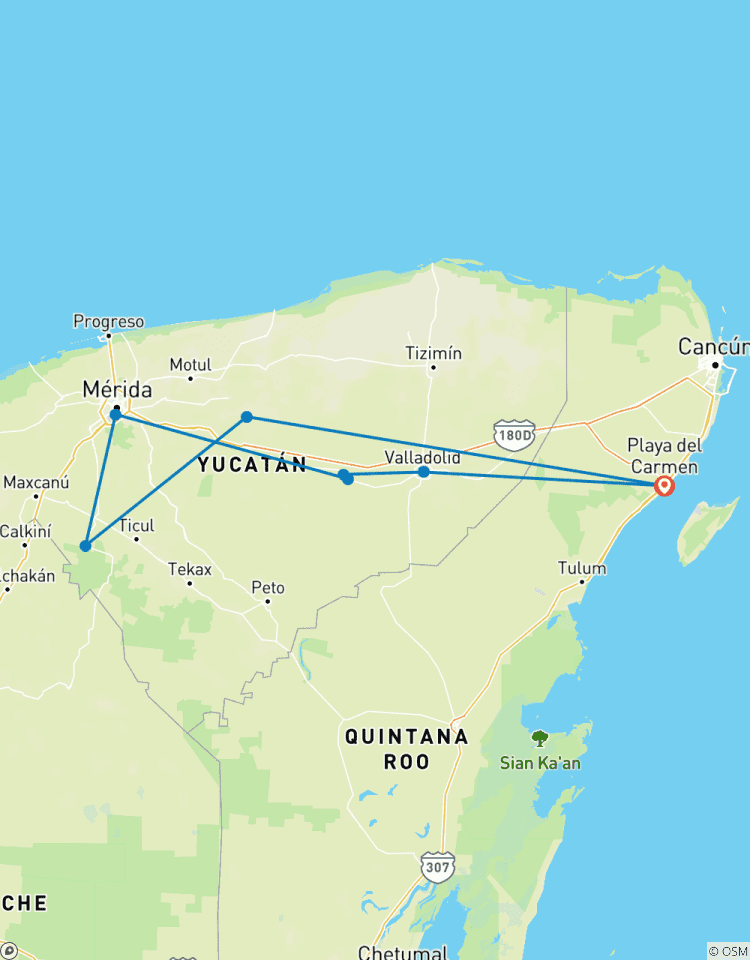 Mini-tour du Yucatan, guide francophone circuit